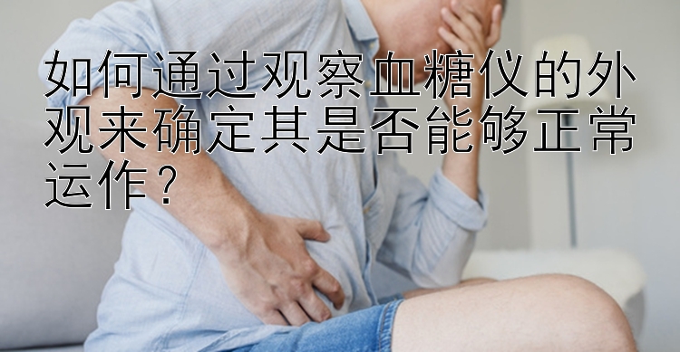 如何通过观察血糖仪的外观来确定其是否能够正常运作？